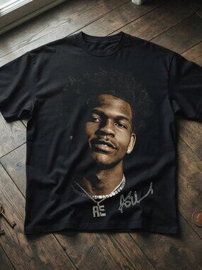Anthony Edwards AE Vintage Style Graphic Black T-Shirt